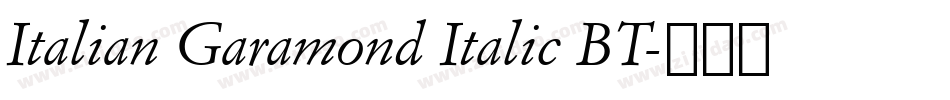 Italian Garamond Italic BT字体转换